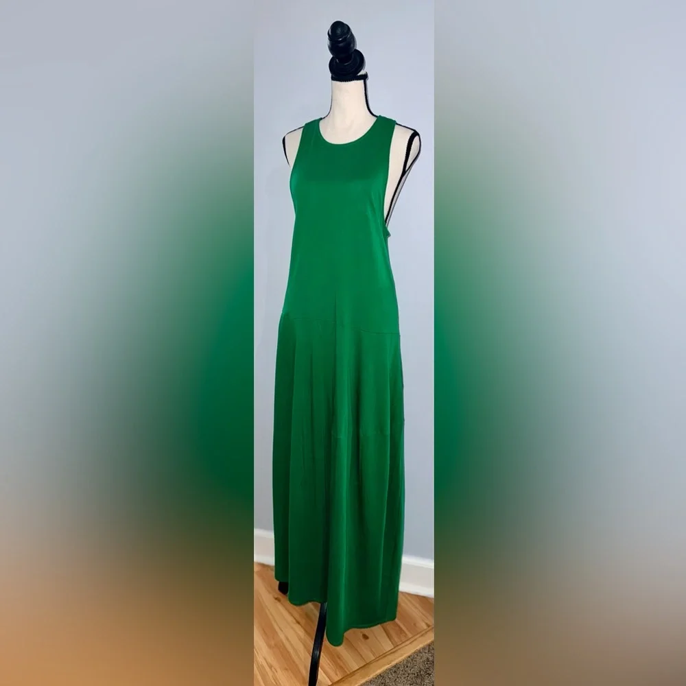 Amazing Green Tibi Sleeveless 100% Peruvian Cotton T-Shirt Dress! Sz 8. - Picture 2 of 10
